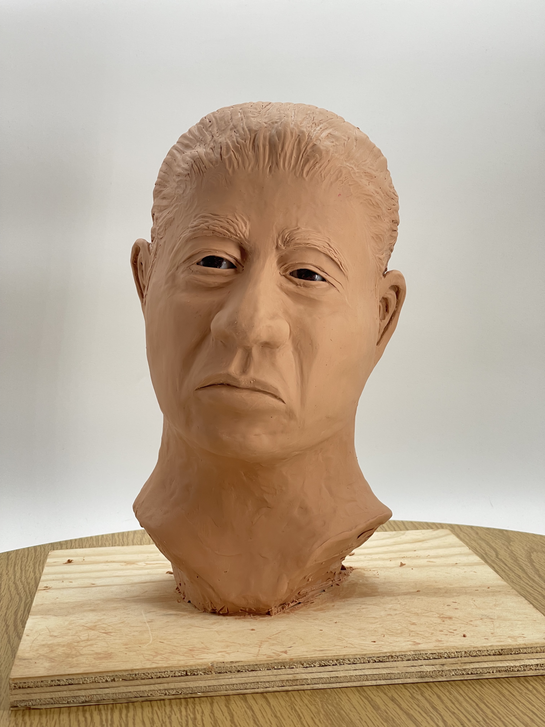 Middle-aged man frozen case