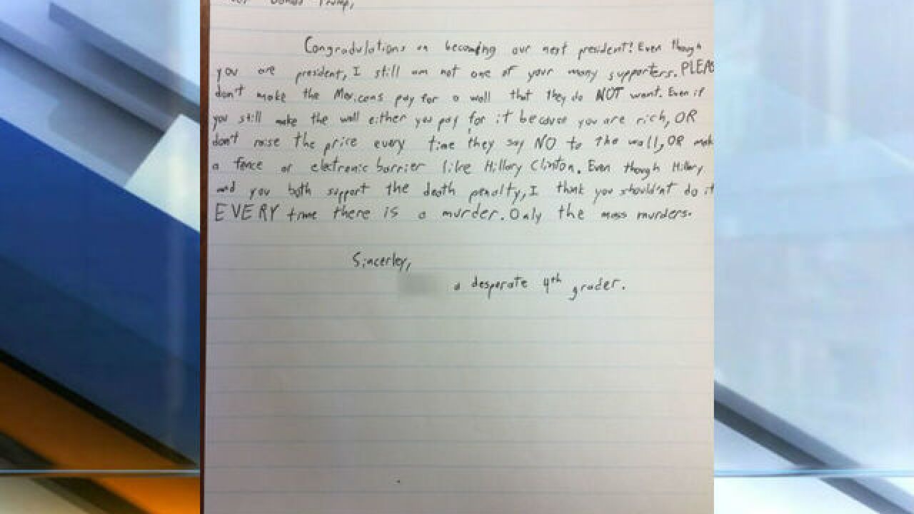 READ: 3rd- and 4th-graders write to Trump