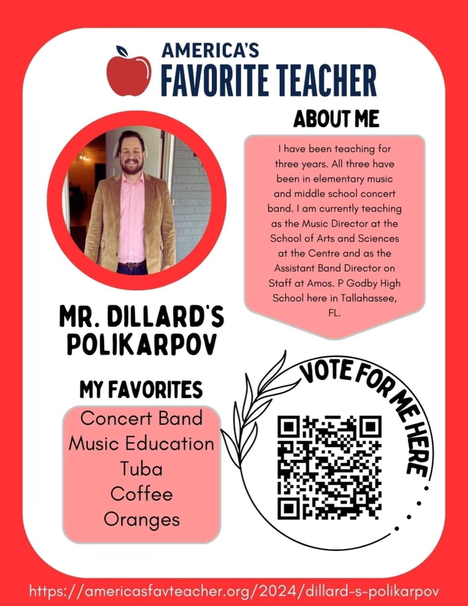Northwest Tallahassee teacher in the running to be "America's Favorite ...