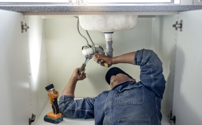 Plumber working