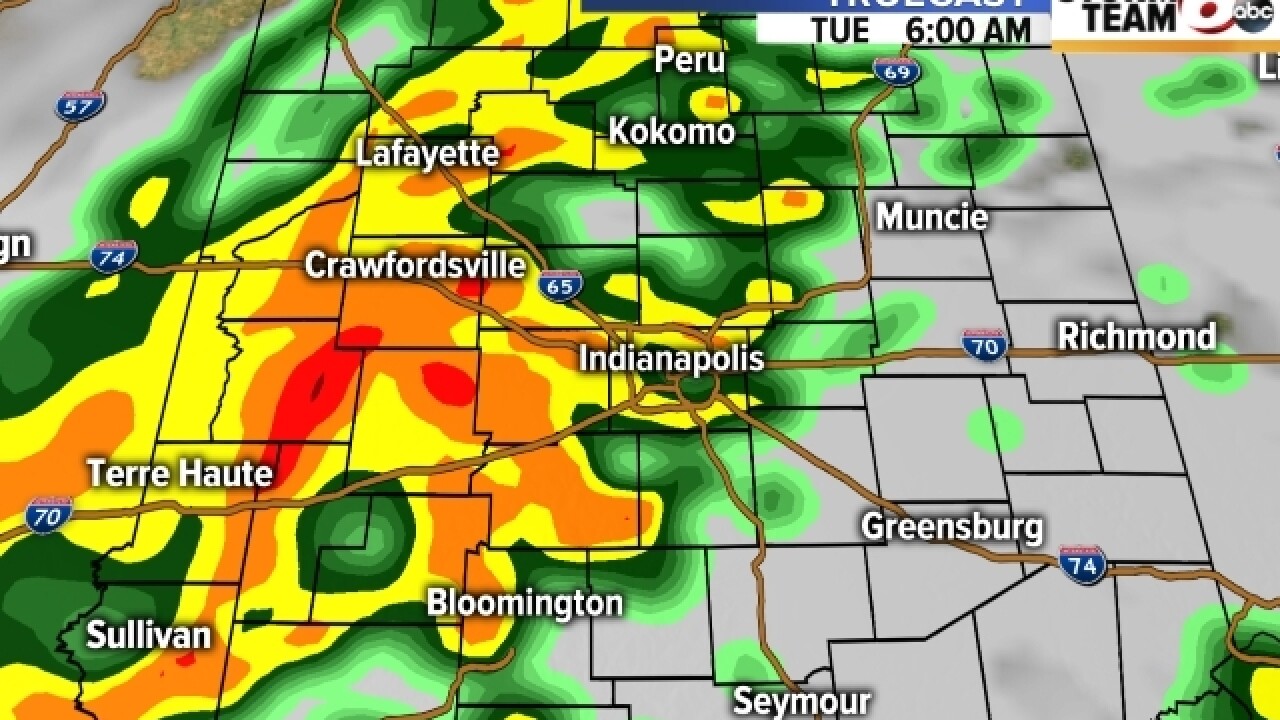 TIMELINE: Spotty showers throughout the day
