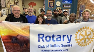 Rotary Club of Buffalo Sunrise goes Bald 4 Bucks