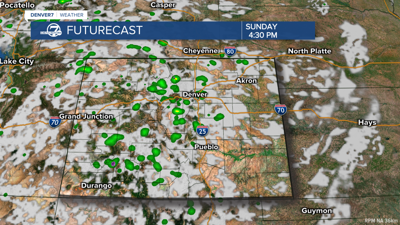 Sunday rain chances