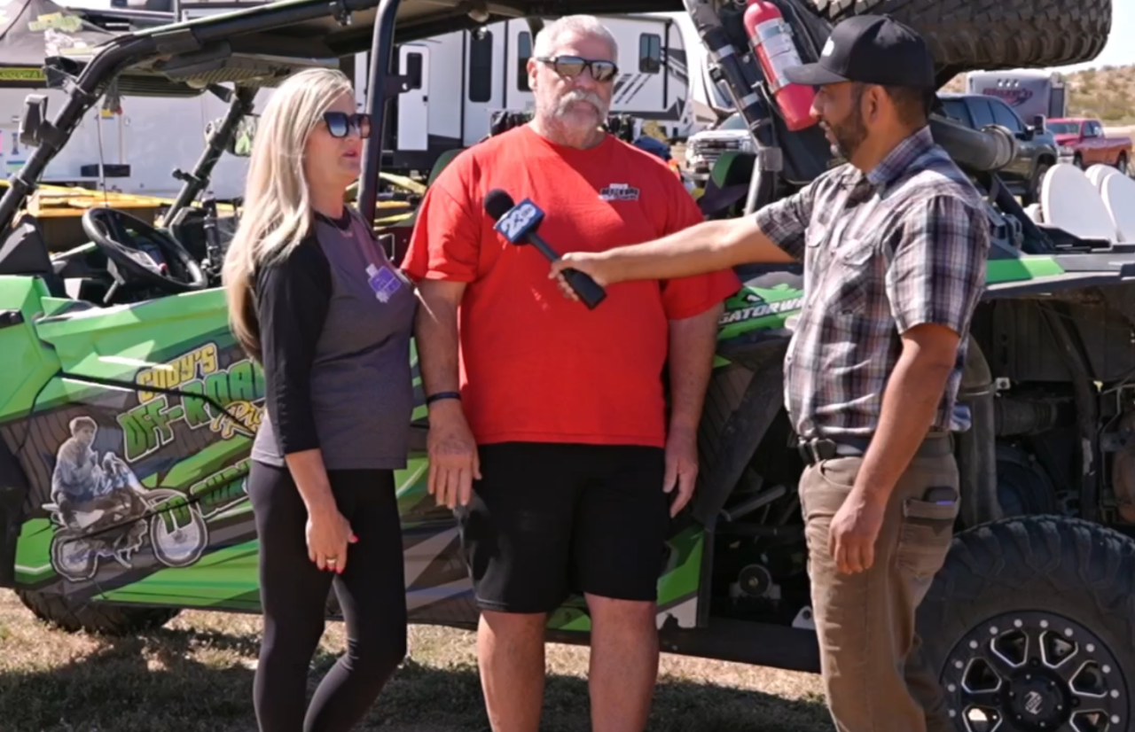 Steve interviewing Cody's Father Loyd, and his wife, Page about the event. They say they expect nearly 500 people to show up.