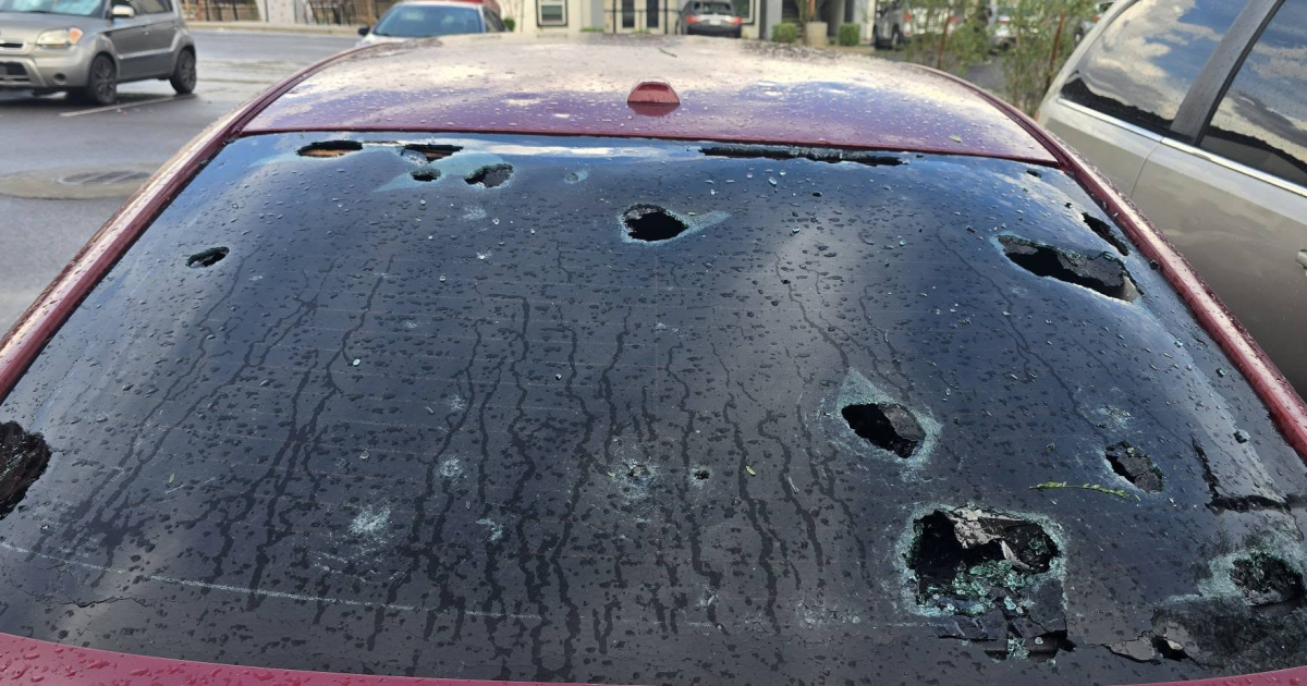 Photo: ABC15 Arizona North Mountain windshield damage 10 21 2026