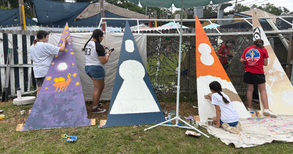 Professional artists mentor teens at Safety Harbor summer camp