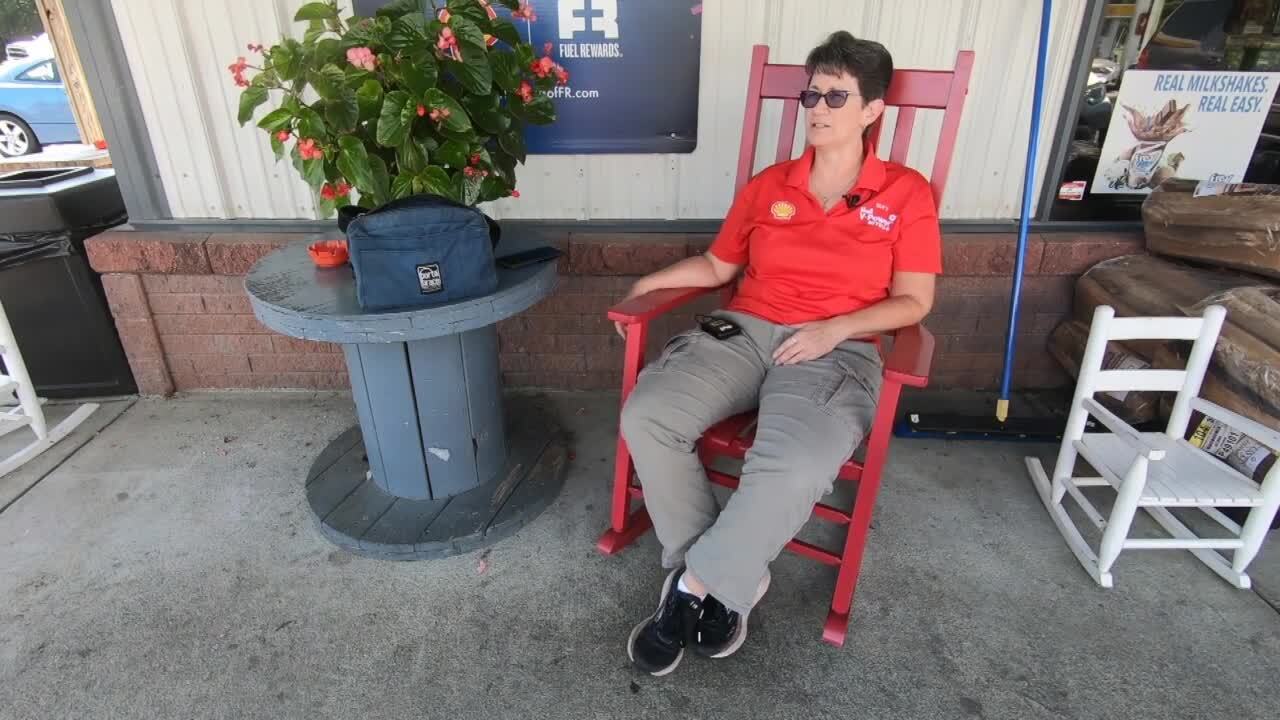 Mary Wallace, the owner Sutherland Shell Slip In