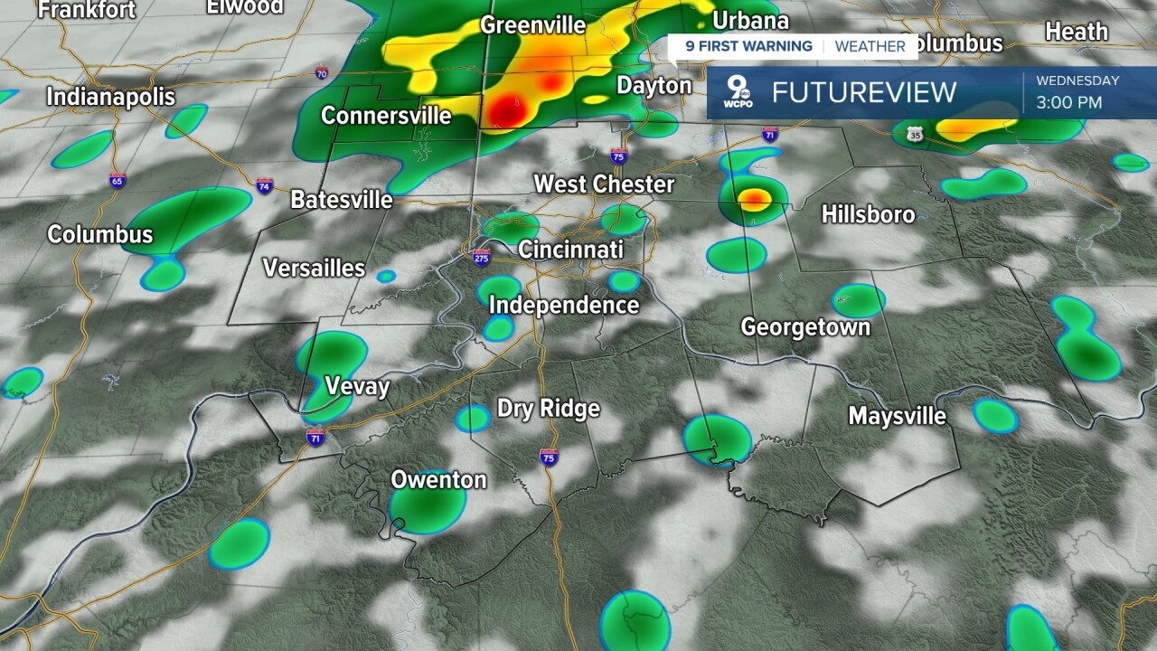 Wednesday afternoon storms