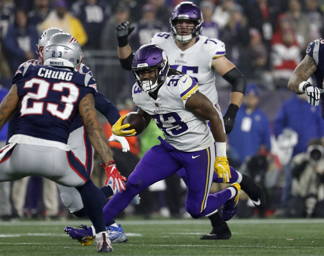 Minnesota Vikings running back Dalvin Cook at New England Patriots, Dec. 2, 2018