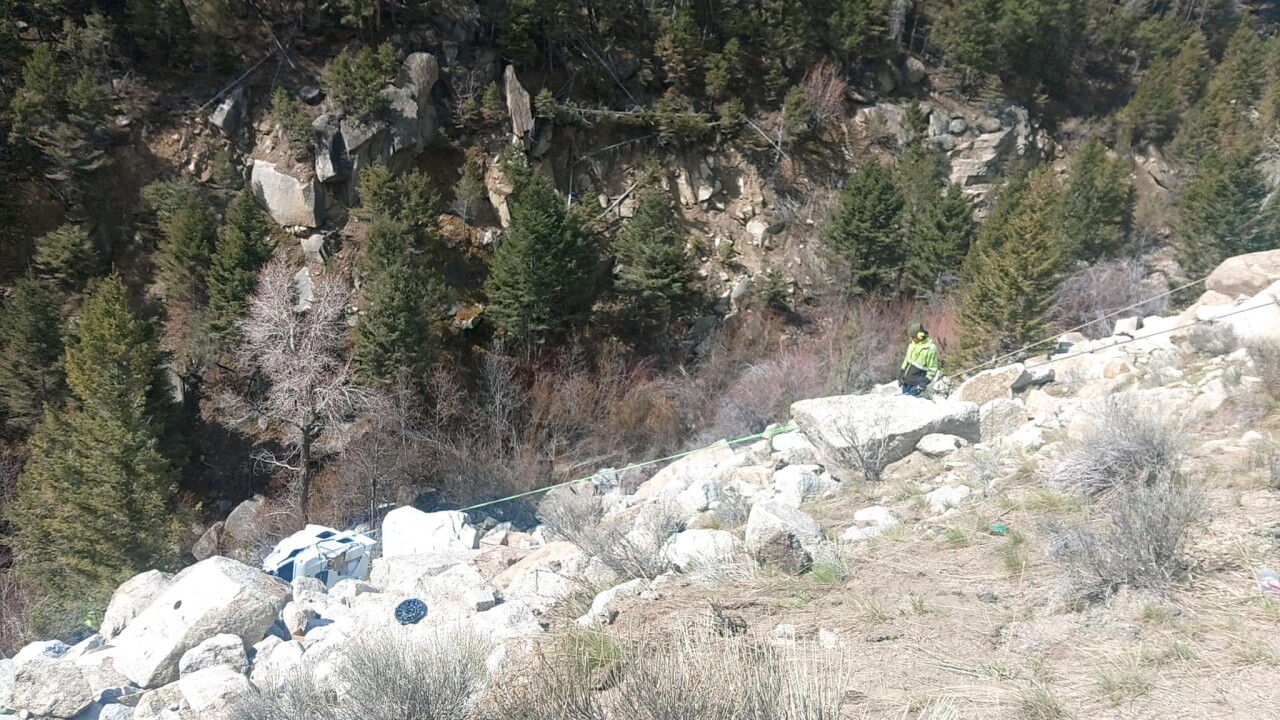 Homestake Pass Rocks Driver survives after semi-truck crashes off Homestake Pass cliff