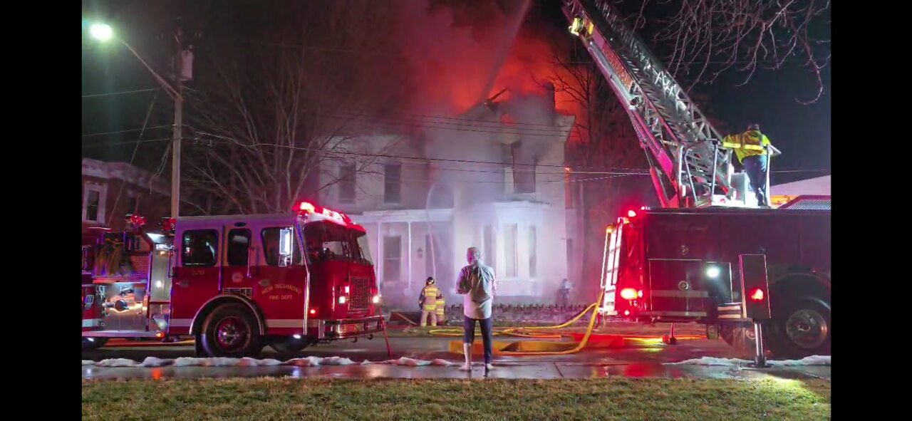 Crews fighting house fire in New Richmond