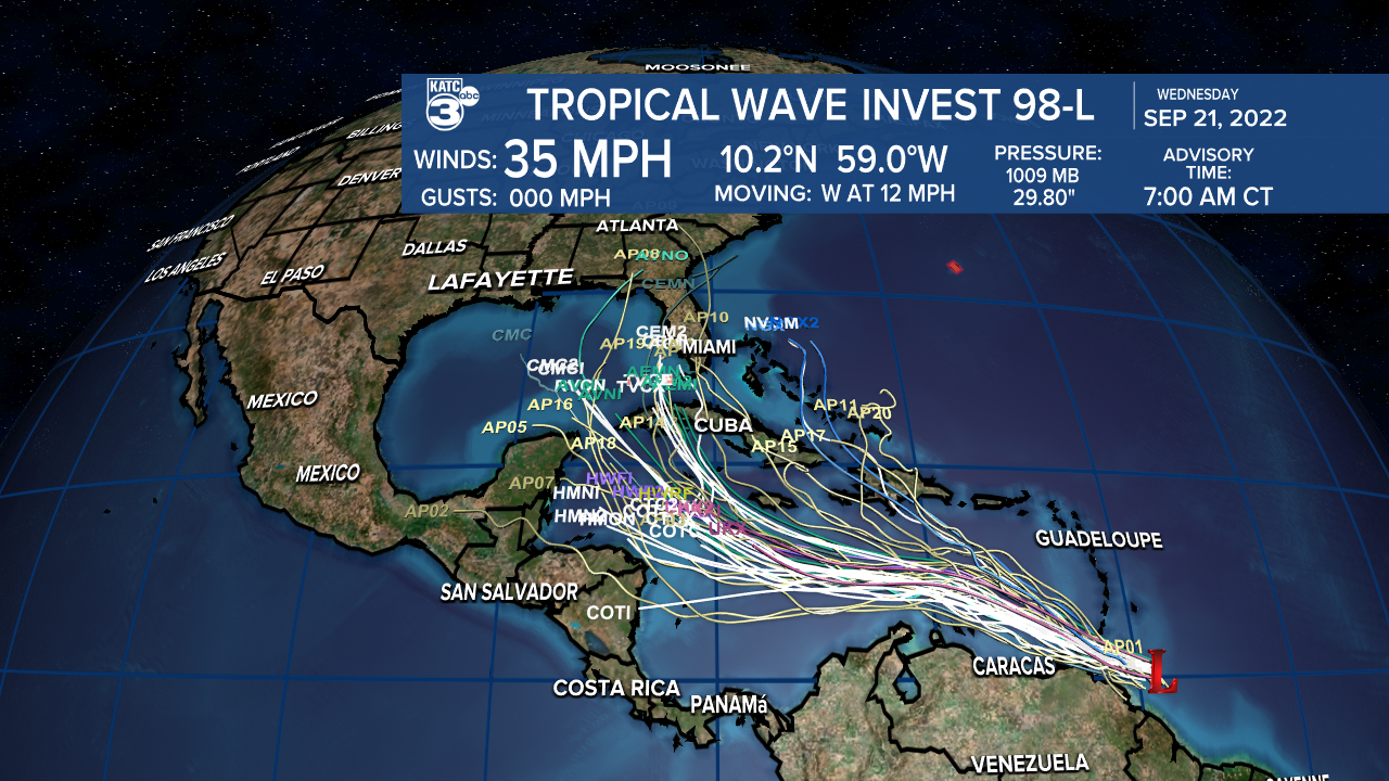 invest 98l spaghetti models 2022