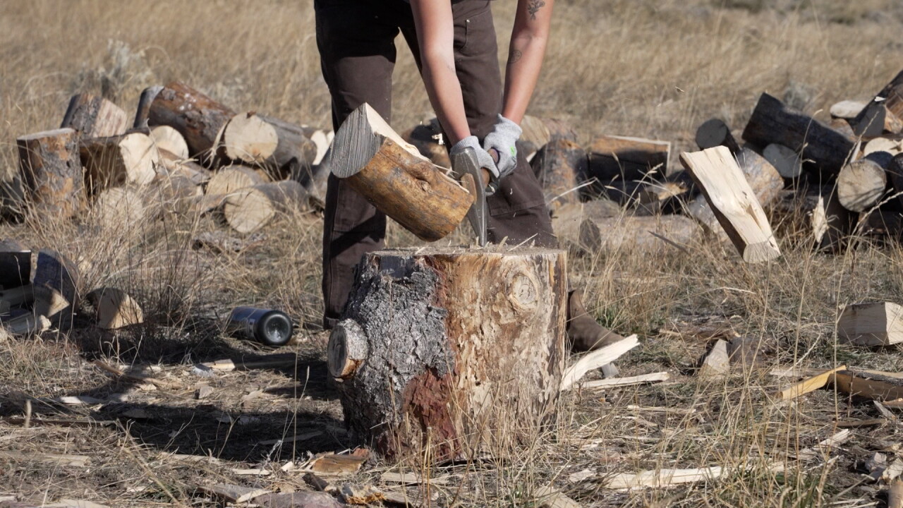 Chopping wood