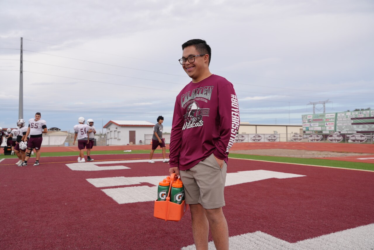 Calallen team manager Alex Soliz