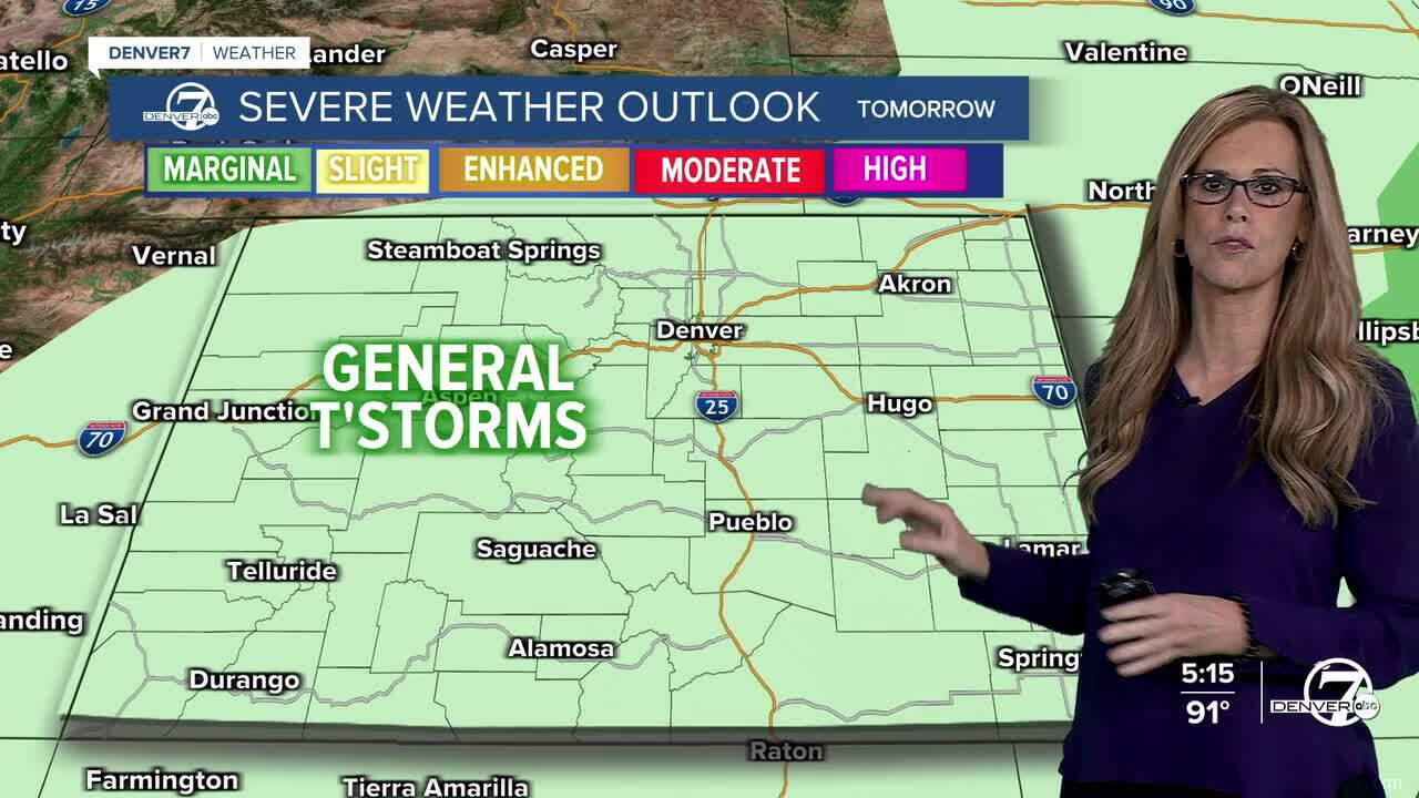 Storms for Monday