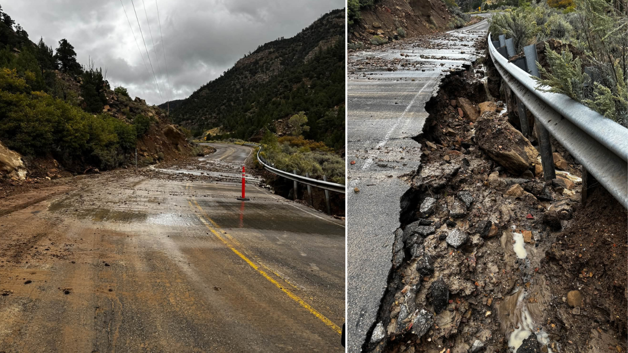 Nine Mile Road damage