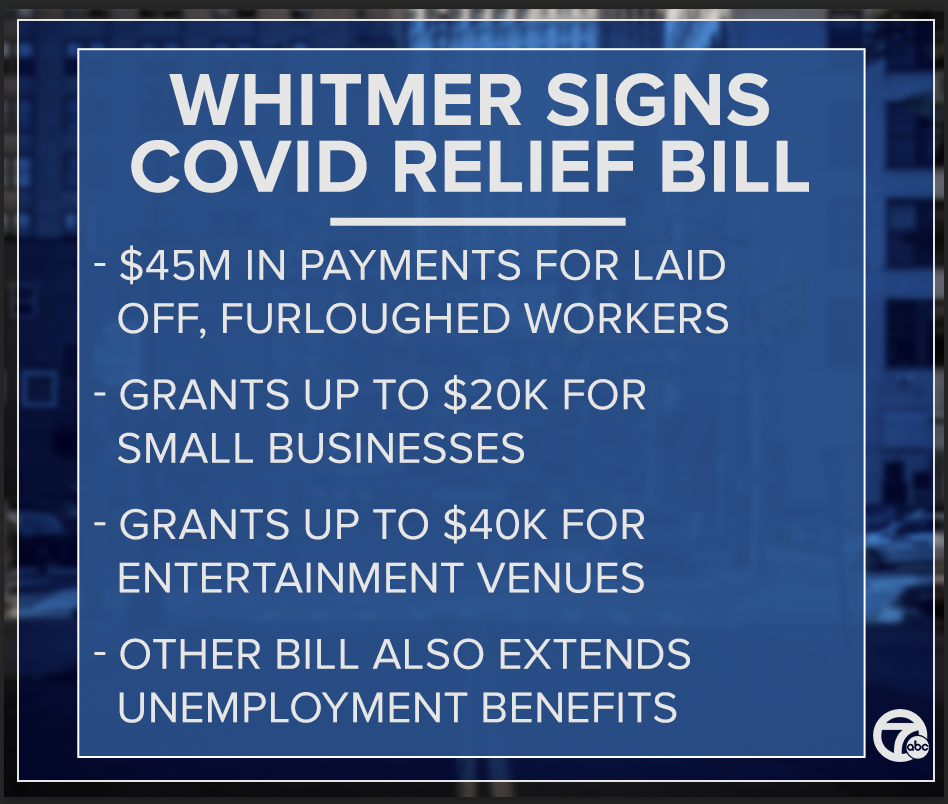 whitmer signs relief bill