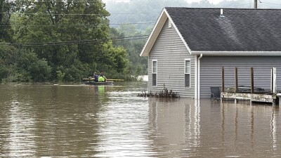 Flooding in Laurel Indiana