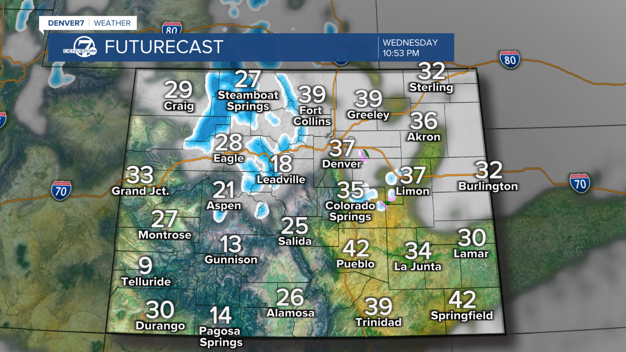 Wednesday mtn show chances