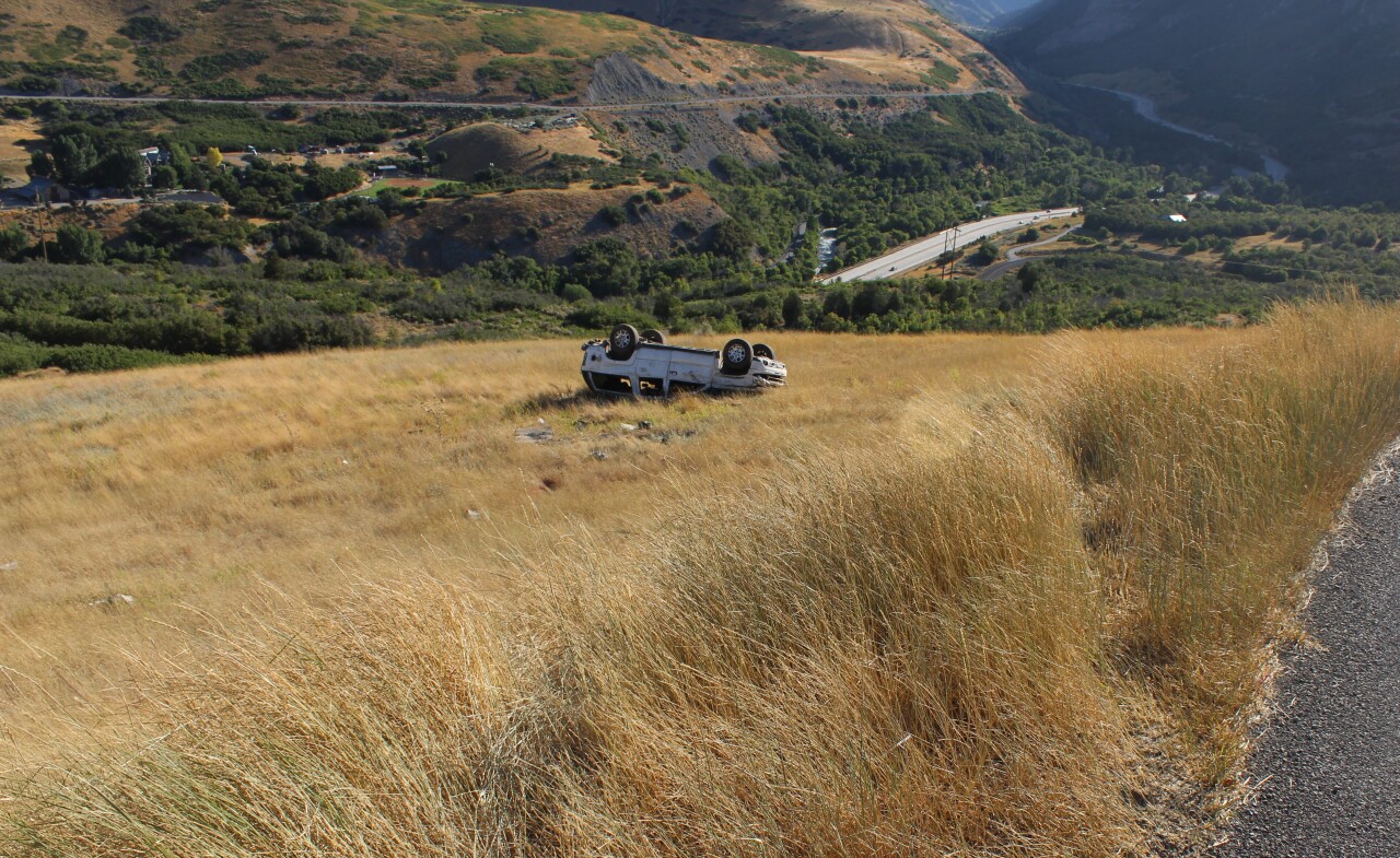 Rollover crash on Kyhv Peak in Provo on Aug. 1, 2025