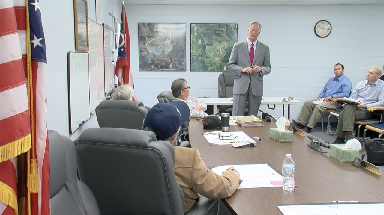 Vistra Corp's Brad Watson answers questions about Zimmer's closure from Washington Township trustees.