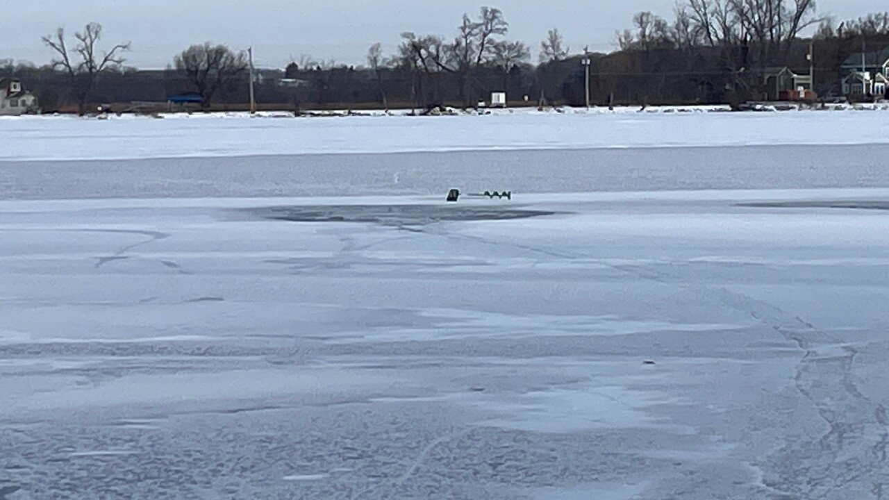 The scene of a water rescue on Sunday, Jan. 25, 2026, at Tichigan Lake in Racine County.