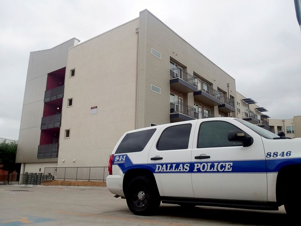 A Dallas Police vehicle is parked near the South Side Flats apartments, Sept. 10 2018, in Dallas (Ryan Tarinelli/AP, FILE).