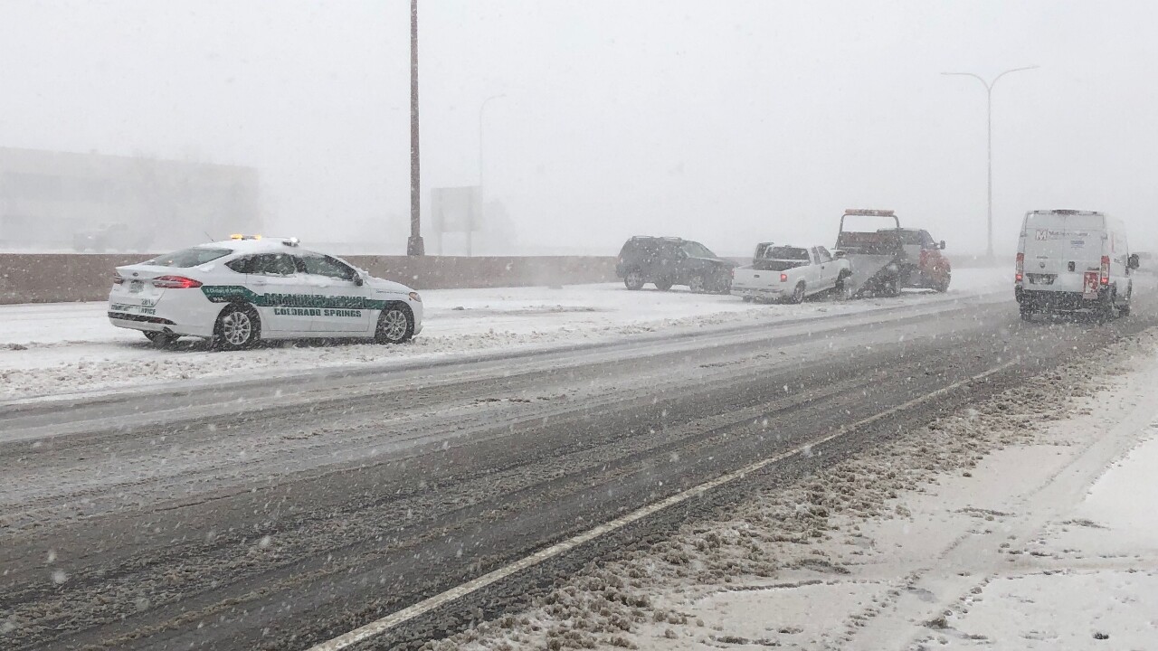 Bomb Cyclone Crash on I-25 at Rockrimmon