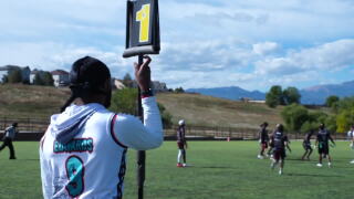 Adult flag football players compete Sunday morning at John Venezia Park in Colorado Springs. 