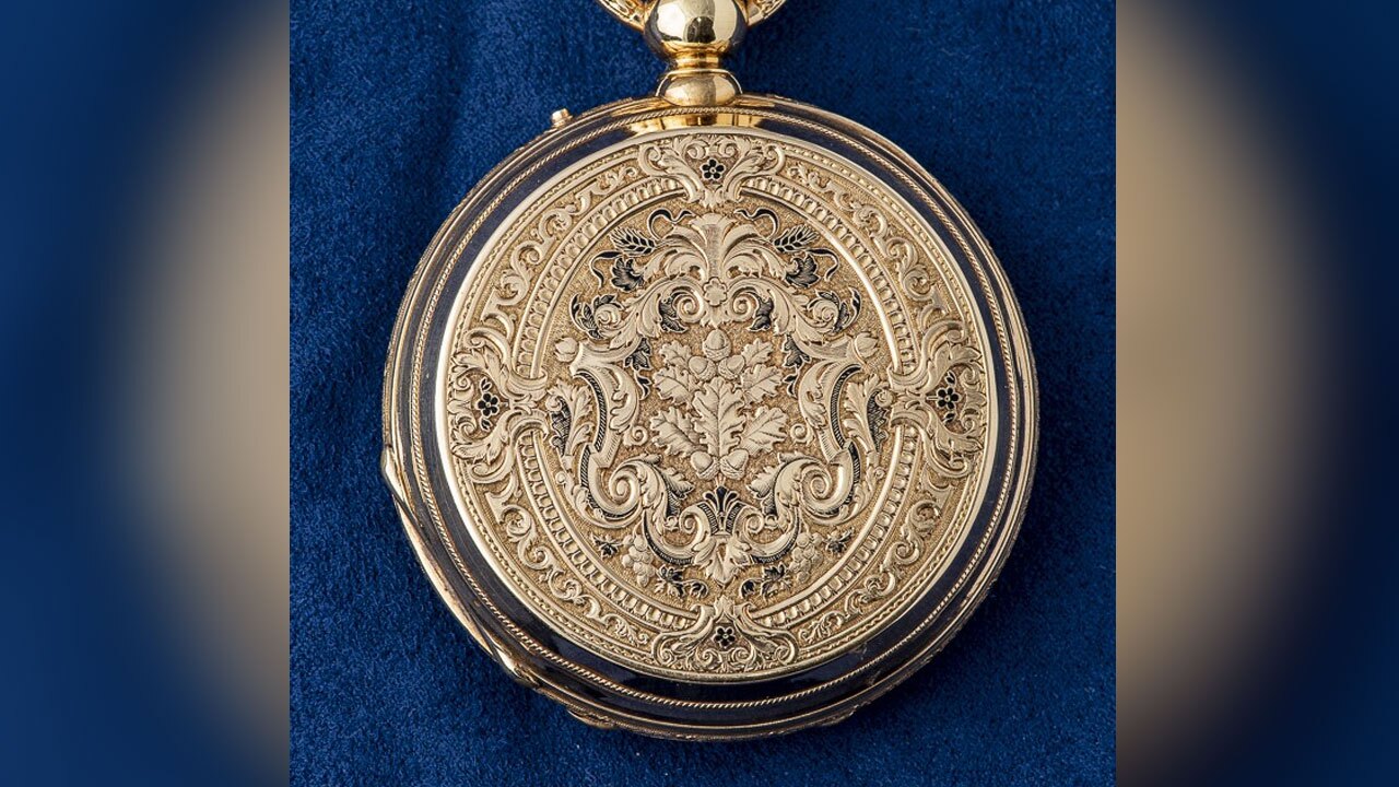 19th-century gold pocket watch up for auction in West Palm Beach on Sept. 25, 2021