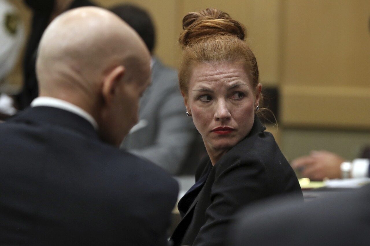 Assistant State Attorney Nicole Chiappone and former Broward County State Attorney Mike Satz in court for Nikolas Cruz hearing, July 13, 2021