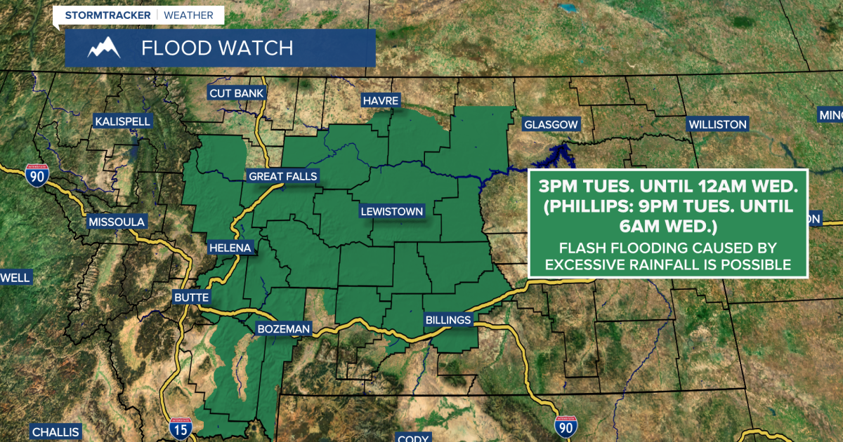 Flash flooding possible with thunderstorms later Tuesday and Tuesday night