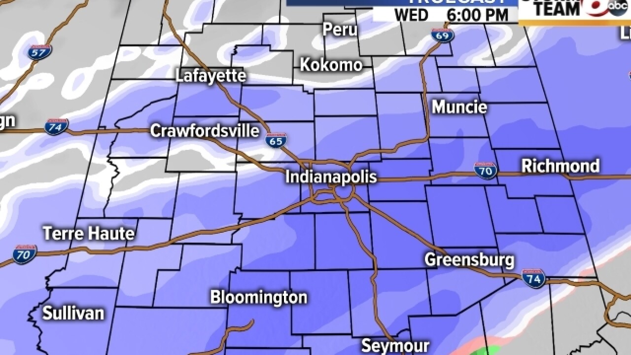 TIMELINE: Snow coming this afternoon