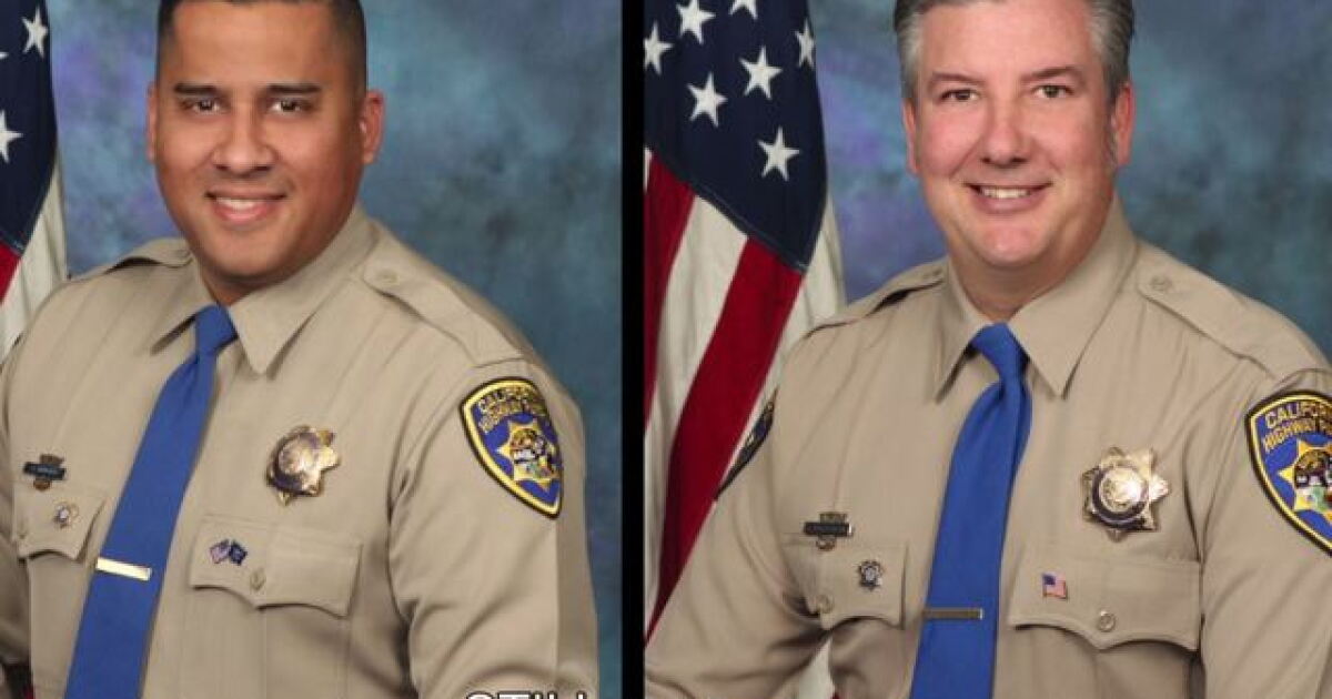 CHP officers rescue man from burning car