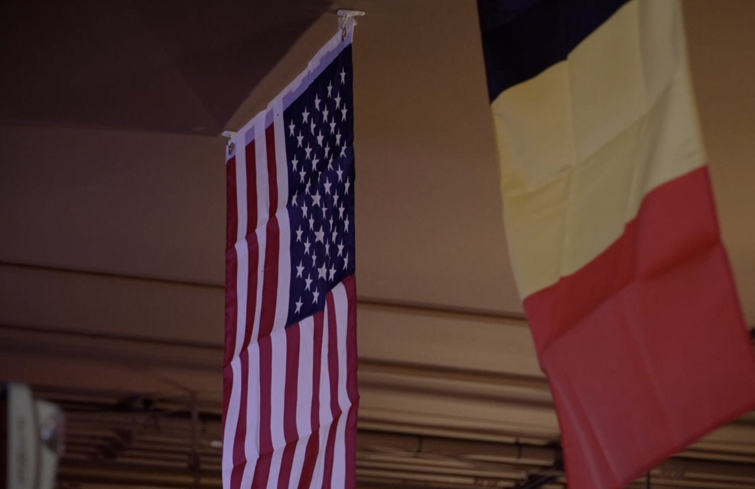 USA and Belgium flags