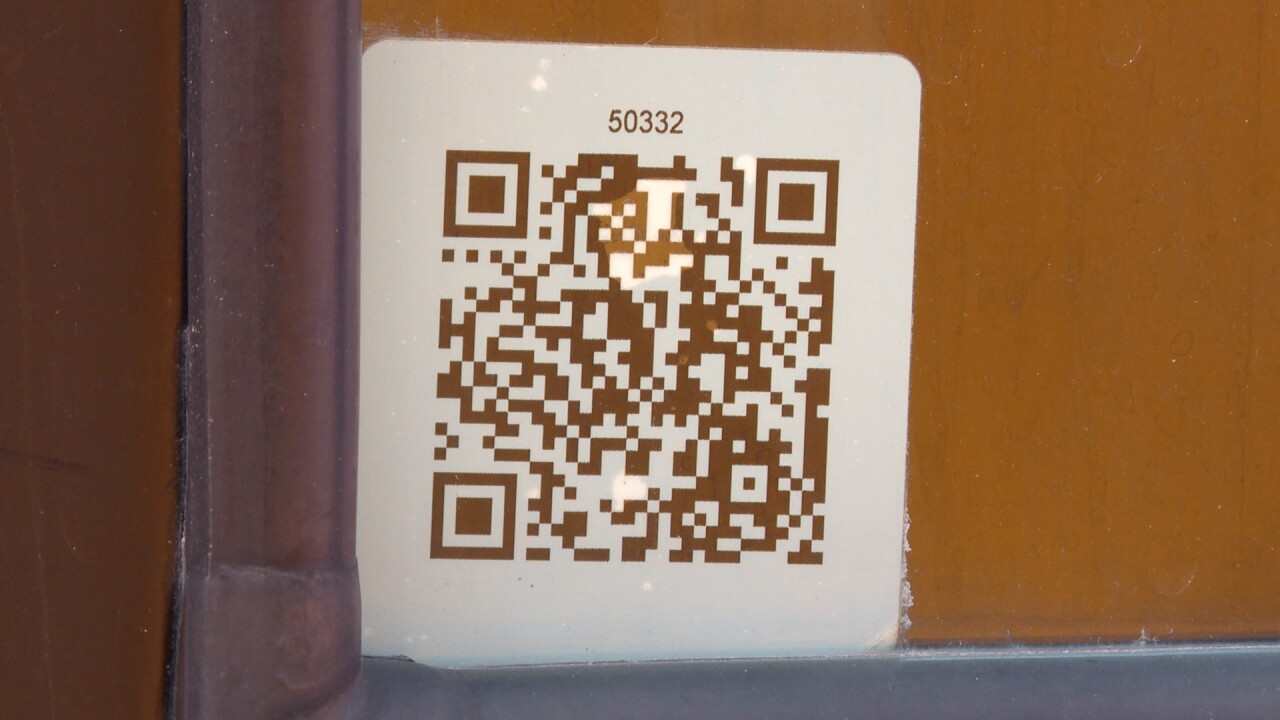 QR code on Williamston School bus