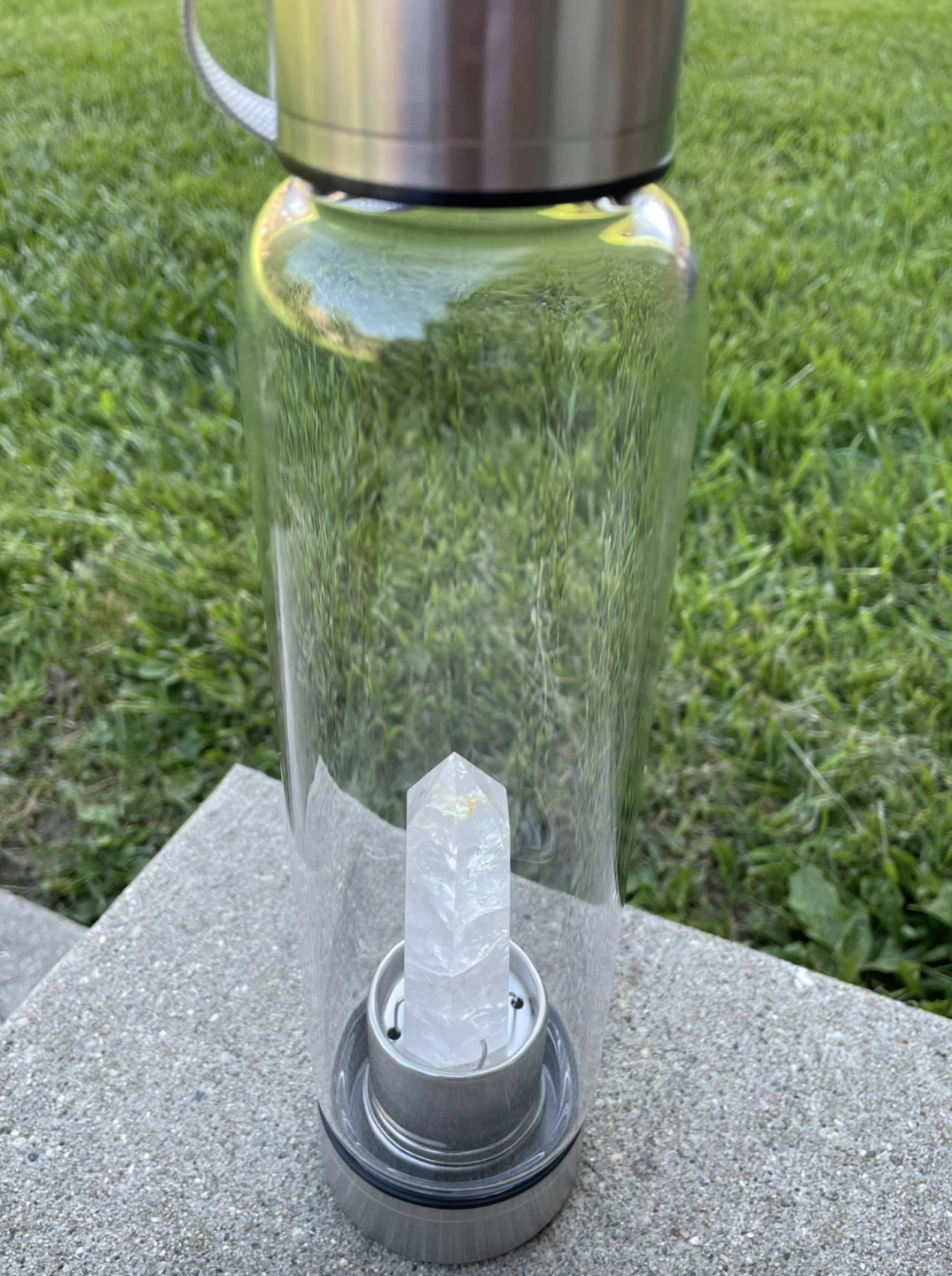 Crystal water bottle from Jewelian's Metaphysical Shoppe