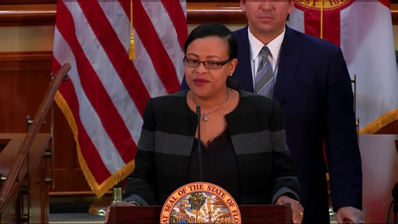 Judge Renatha Francis speaks after being declared ineligible for Florida Supreme Court, Sept. 14, 2020