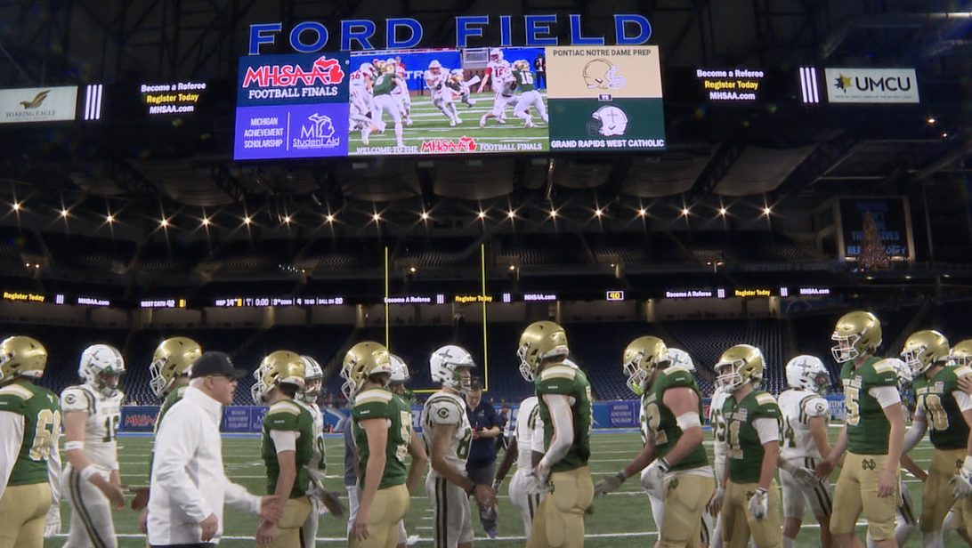 Ford Field hand shake
