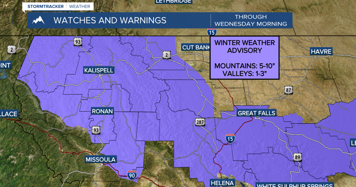 Snow showers for Northwest Montana to start the week
