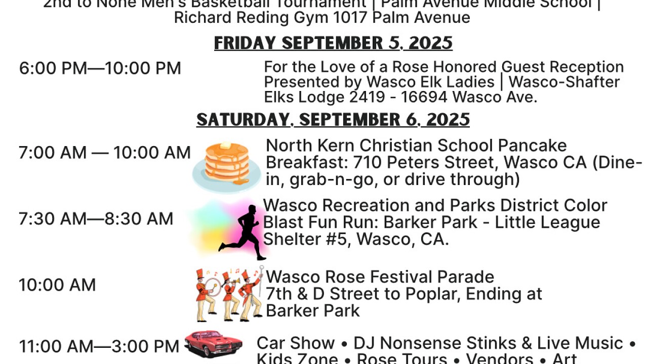 Coming up 'Roses' and much more! Annual Festival fills the air over ...
