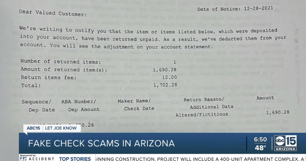 Factcheck Scam A new spin on fake check scam popping up in the Valley
