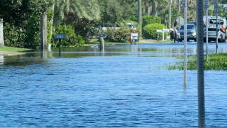 Areas of Palm City off Dyer Point Road were flooded on Oct. 26, 2026, amid king tides and high winds.