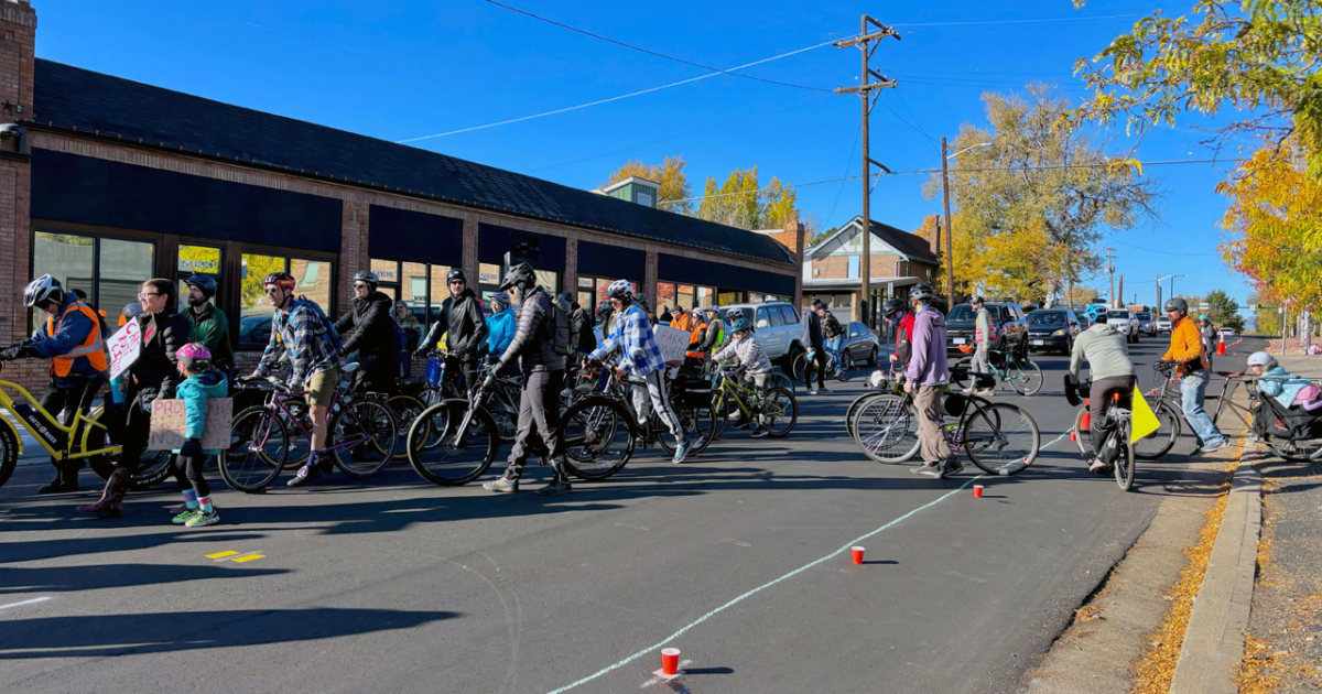 Denver Rally Denver cyclists rally for protected bike lane on W. 29th Avenue