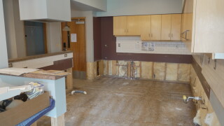 damaged kitchen