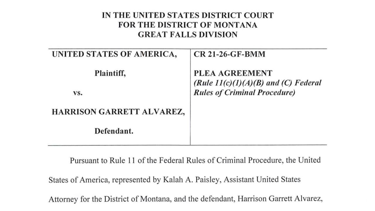 Harrison Garrett Alvarez of Cut Bank, an off-duty federal law enforcement officer accused of pointing an assault rifle at three Blackfeet tribal employees who were testing water on his property, admitted to assault charges in federal court in Great Falls