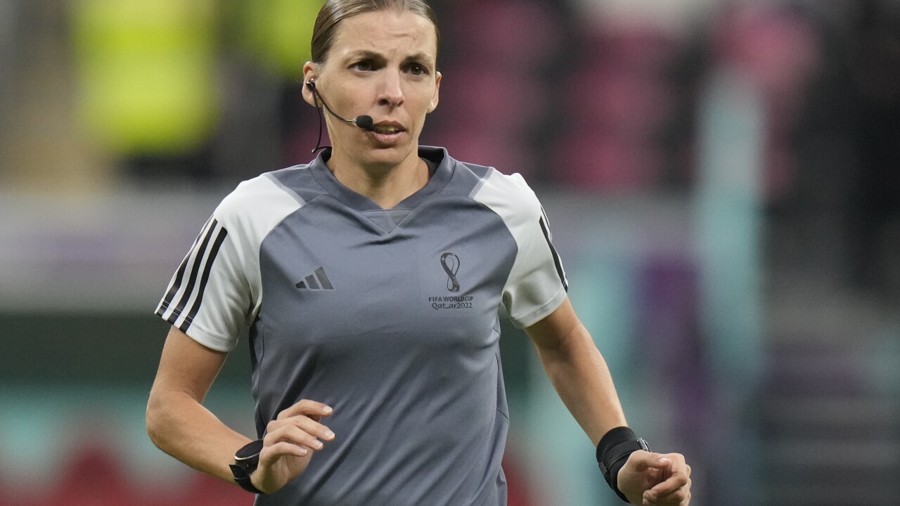 Stéphanie Frappart makes history as 1st female World Cup ref
