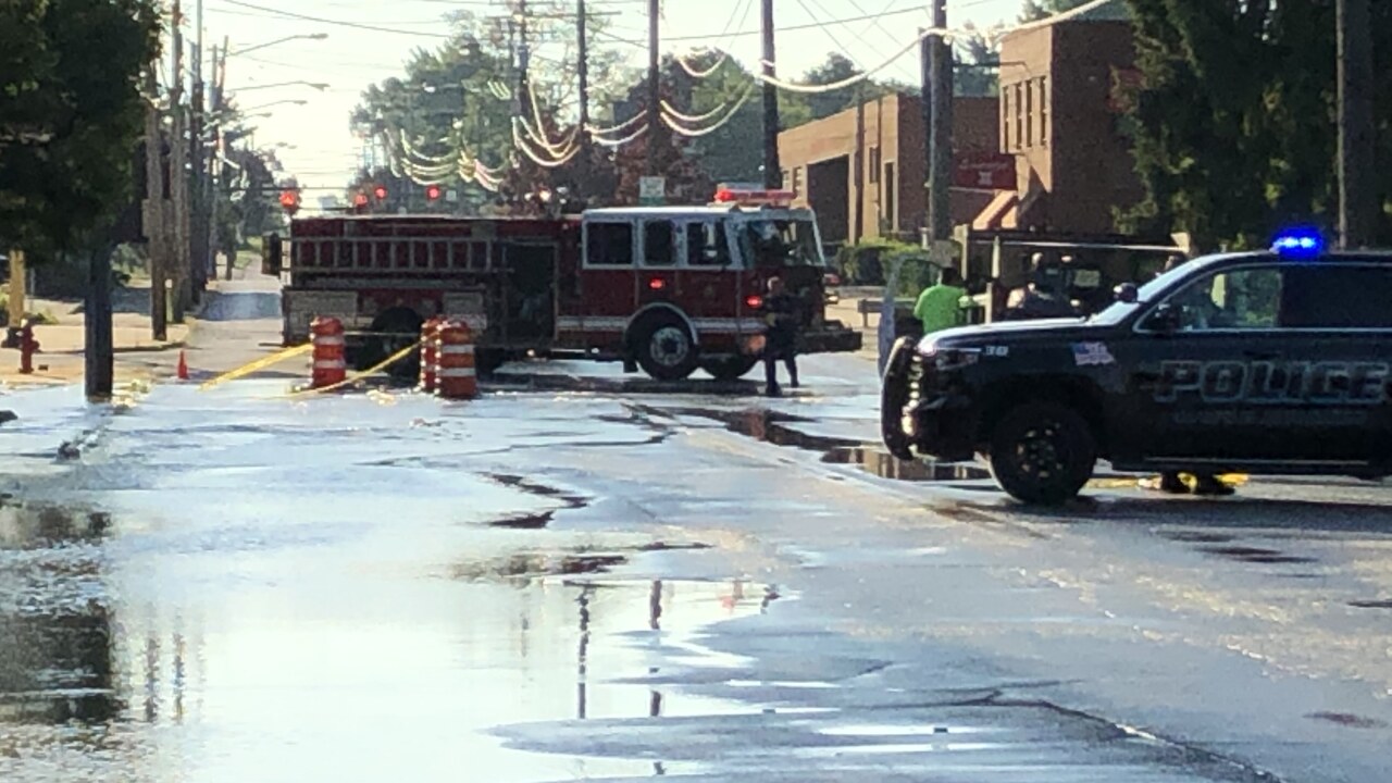 Water Main Break Shuts Down Maple Heights Street