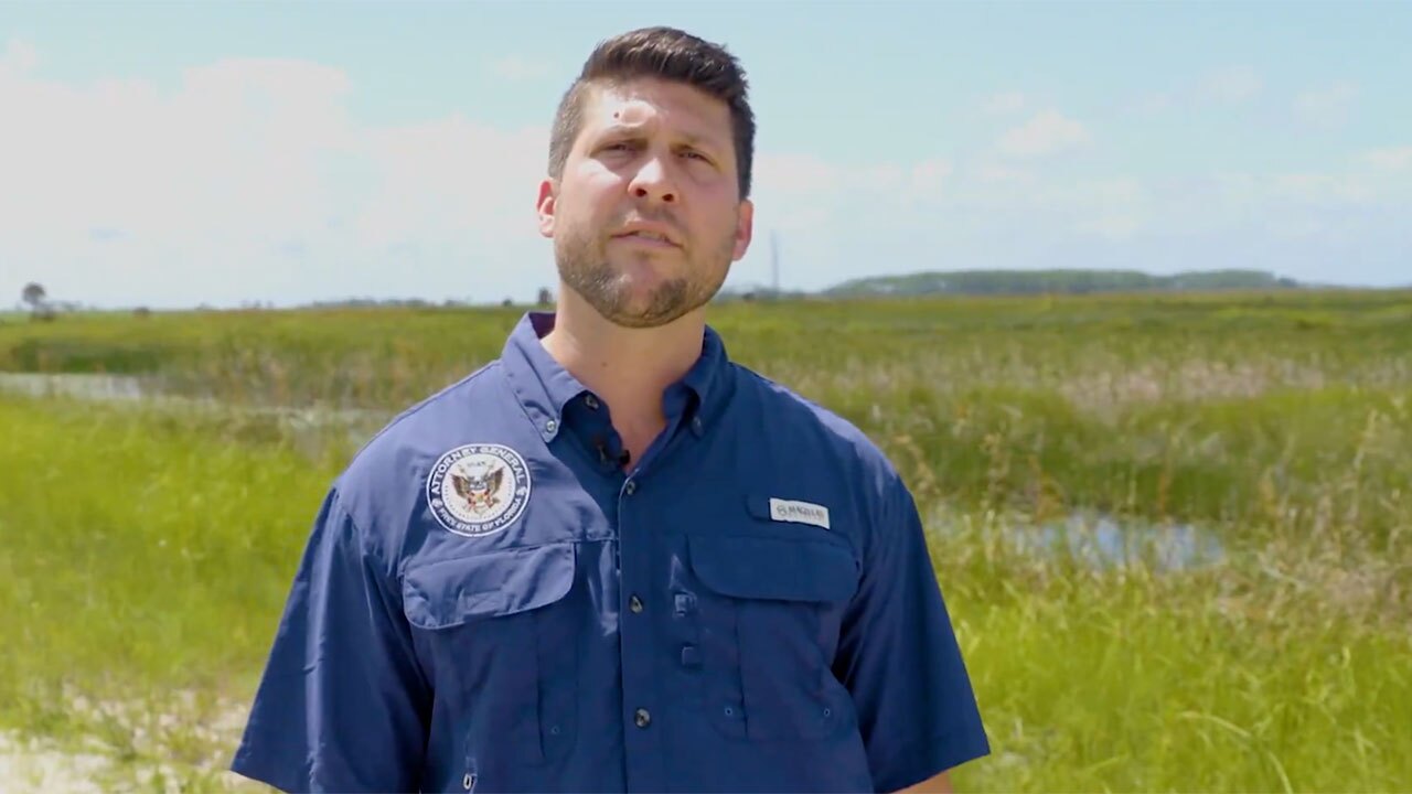 In a video posted to X, Florida Attorney General James Uthmeier proposes converting the Dade-Collier Training and Transition Airport into a migrant detention facility.