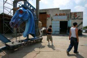 Blue Mustang Blucifer installment at DIA 2